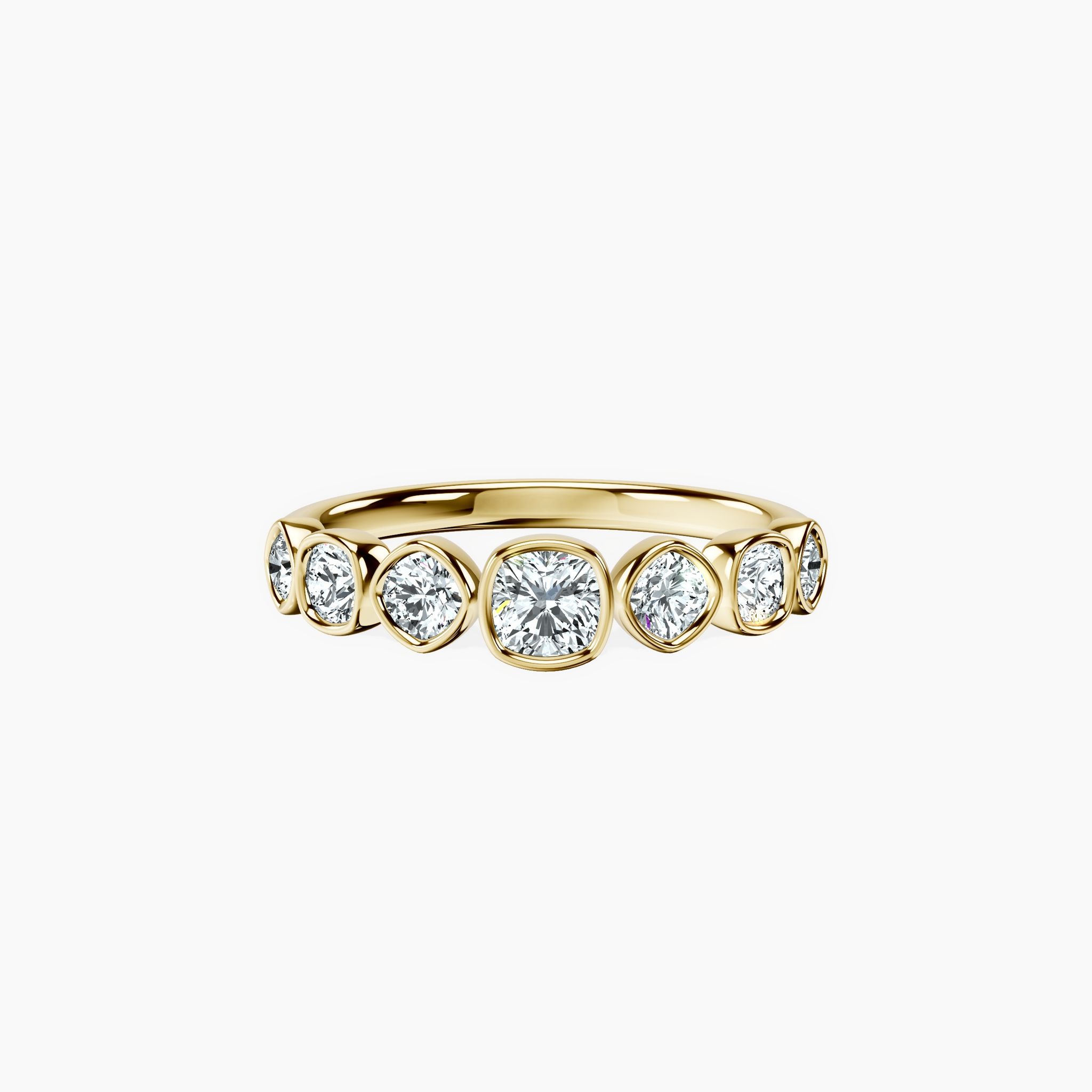 Bezel Multishape Half Band