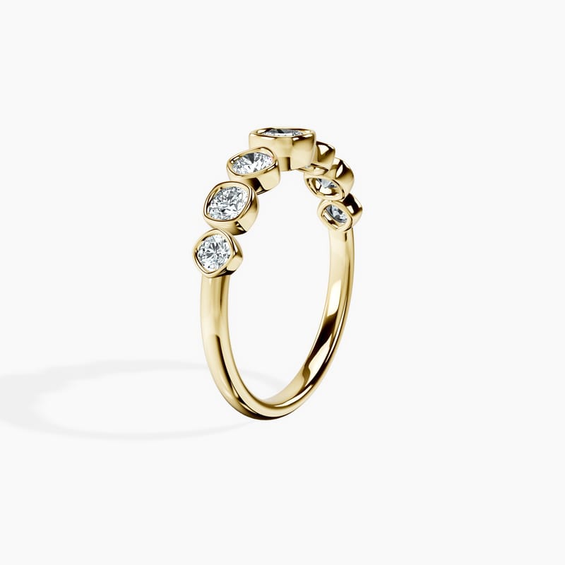 Bezel Multishape Half Band