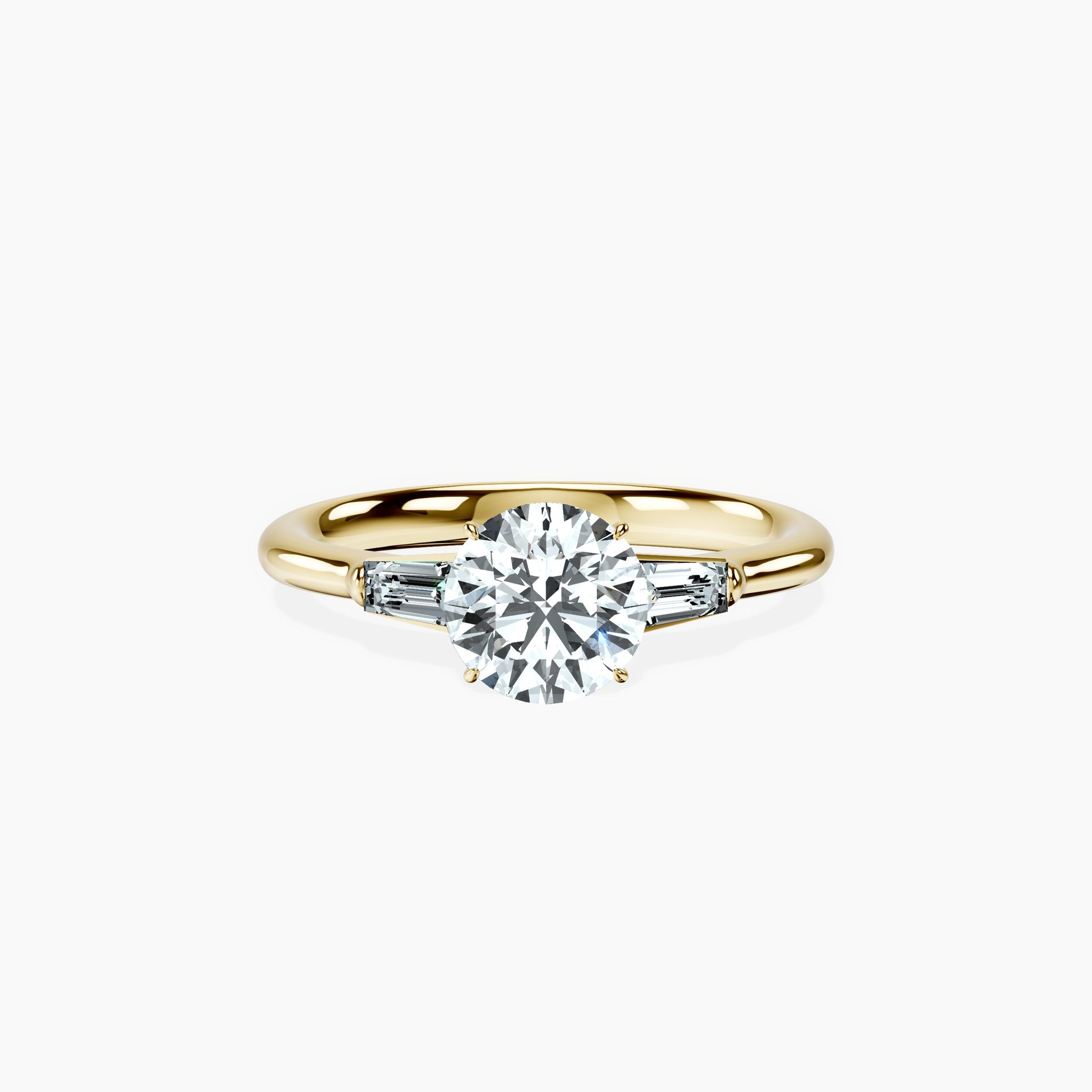 Tapered Trinity Round Ring