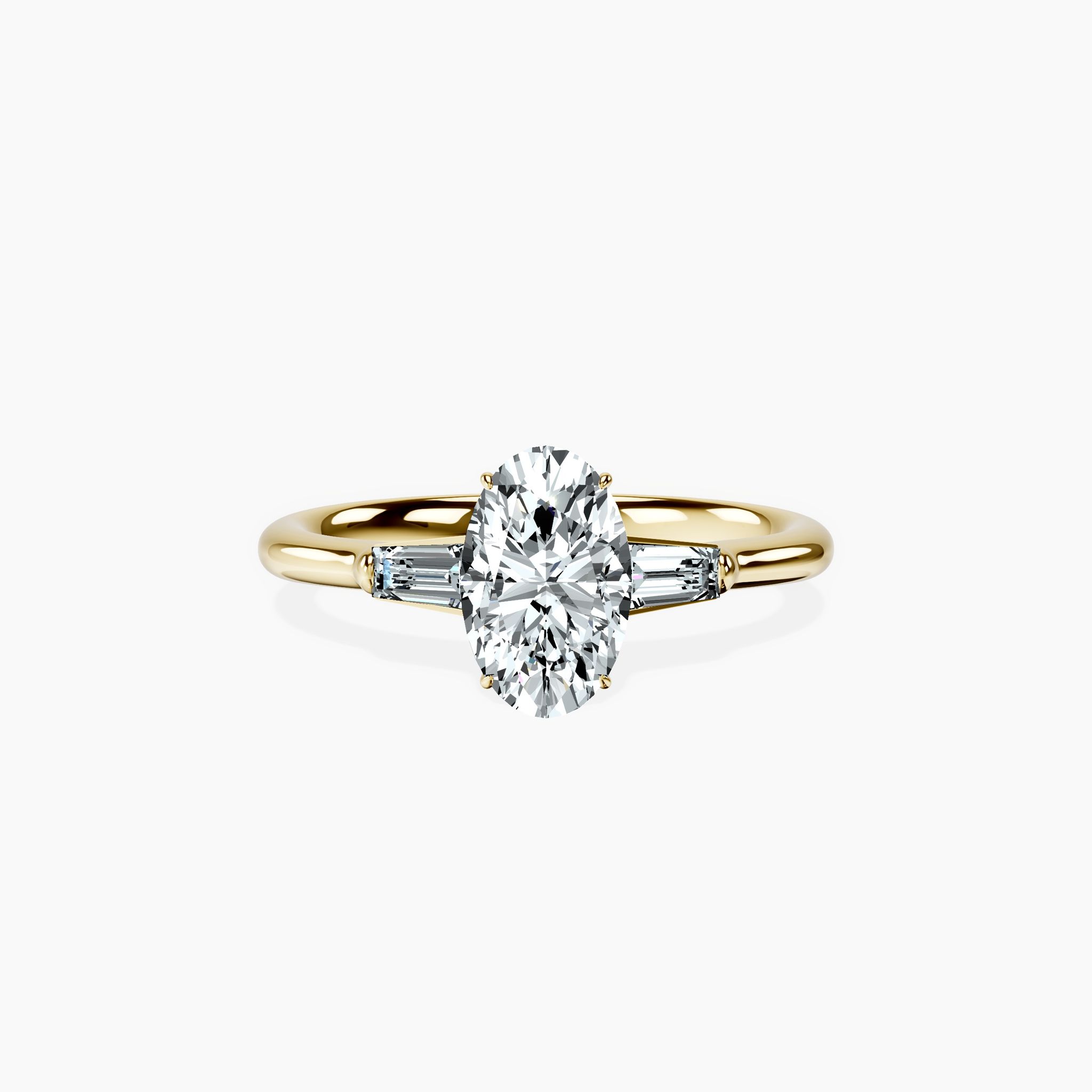 Tapered Trinity Oval Ring