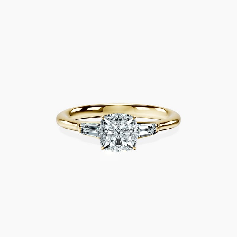 Tapered Trinity Cushion Ring