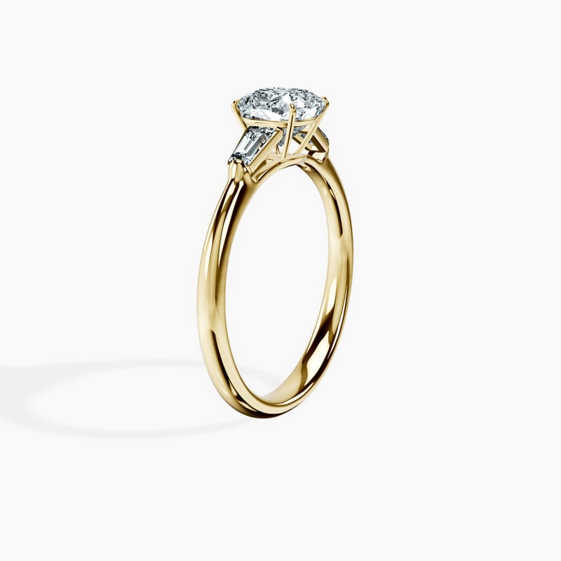 Tapered Trinity Cushion Ring