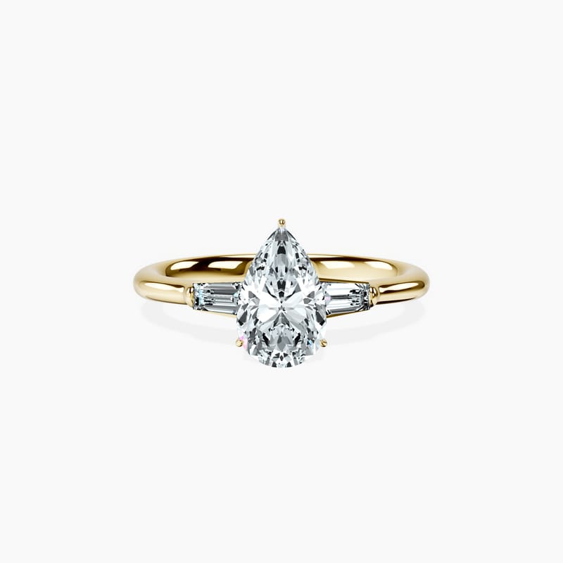 Tapered Trinity Pear Ring