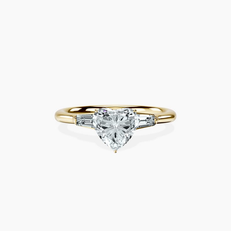 Tapered Trinity Heart Ring