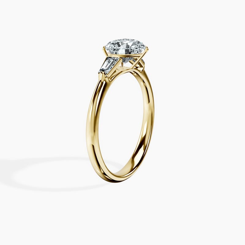 Tapered Trinity Heart Ring
