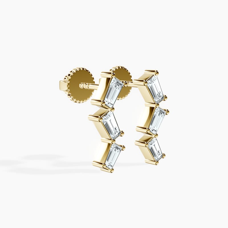 Baguette Cluster Studs