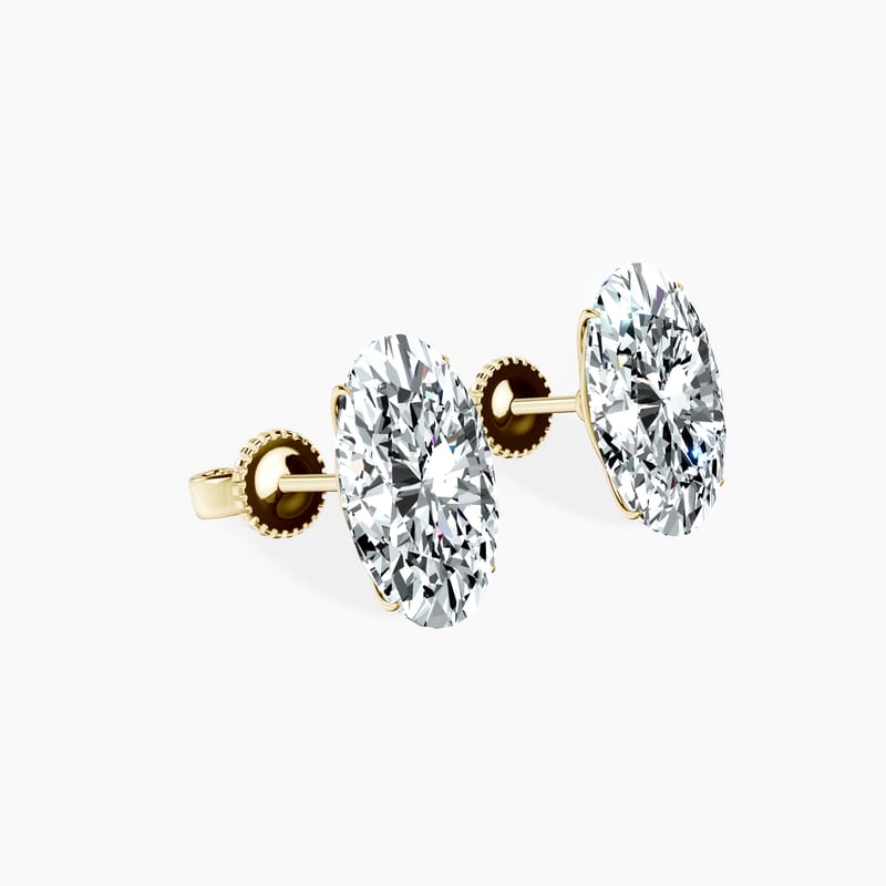 Martini 4 Prong Oval Studs