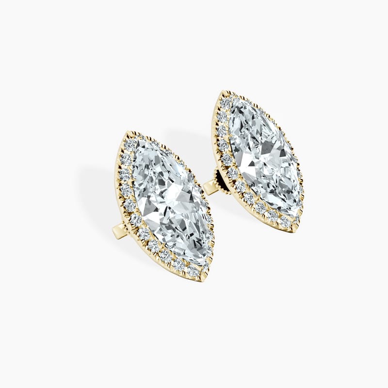 Timeless Halo Marquise Studs