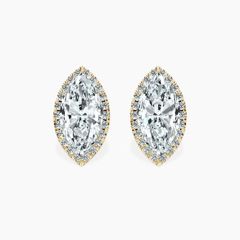 Timeless Halo Marquise Studs