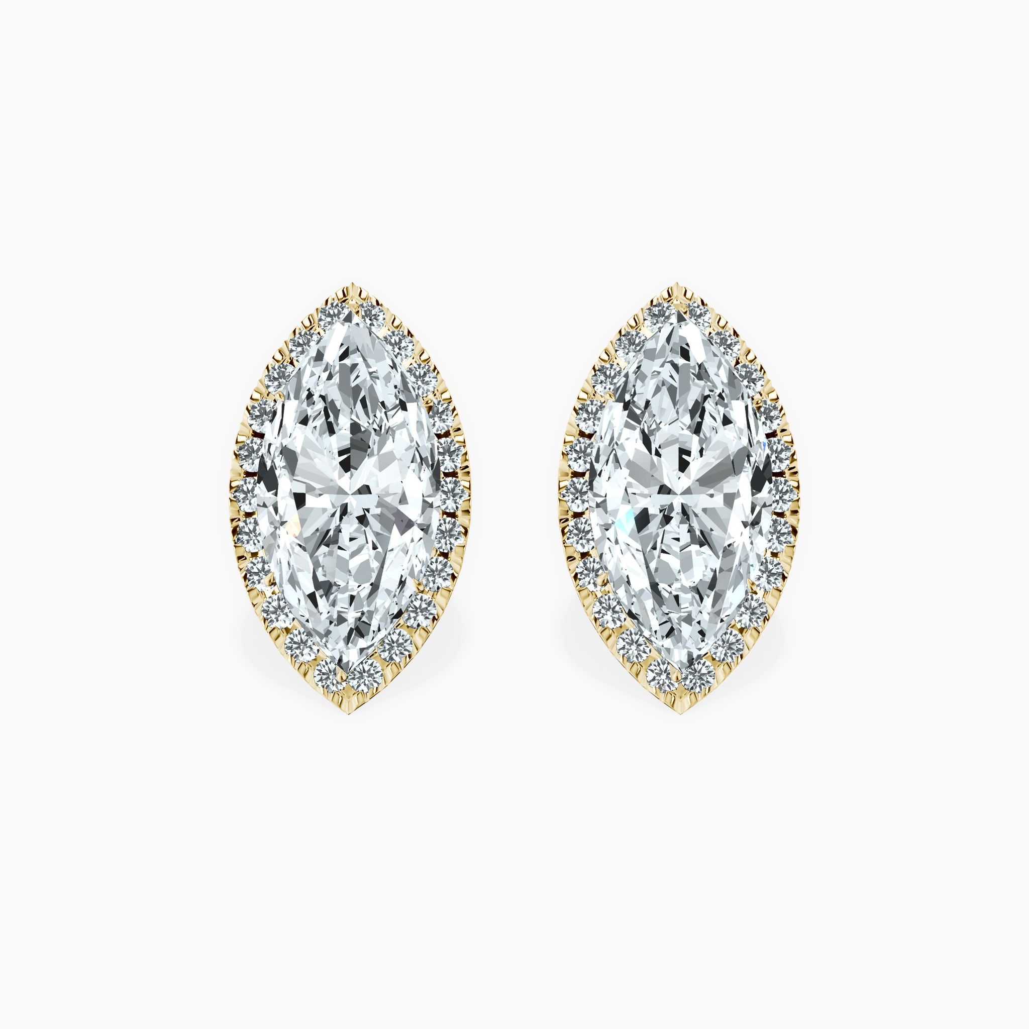 Timeless Halo Marquise Studs