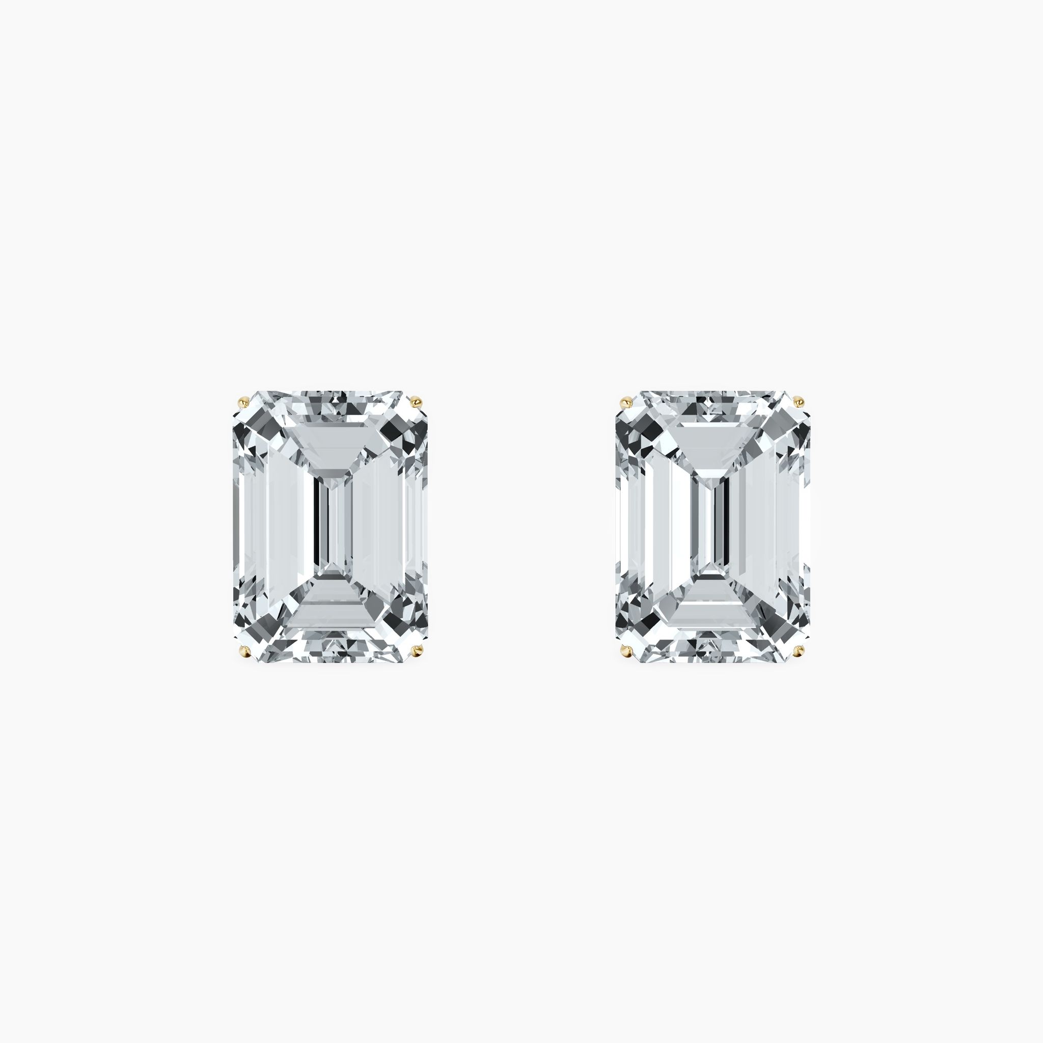 4 Prong Emerald Studs