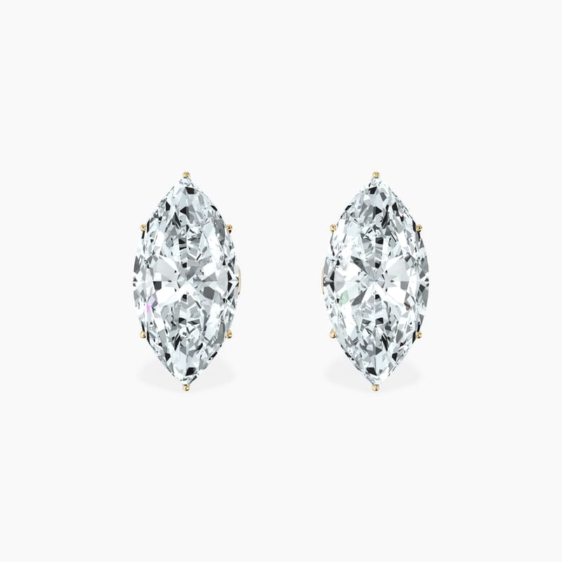 4 Prong Marquise Studs