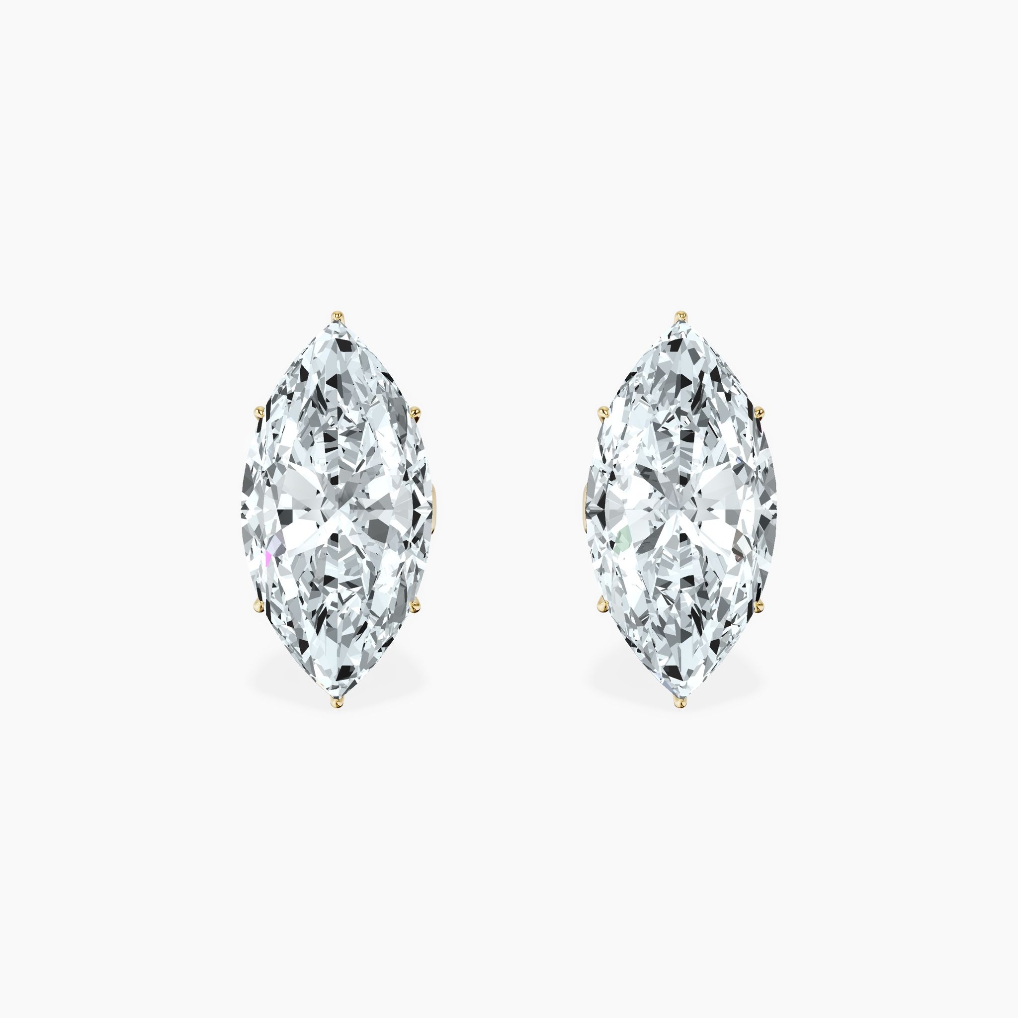 4 Prong Marquise Studs