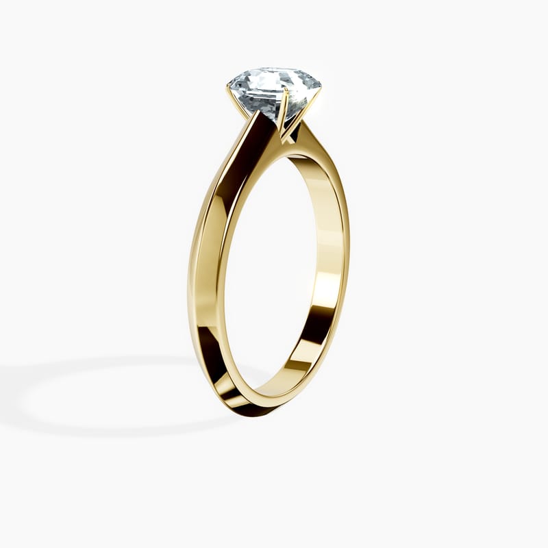 4 Prong Knife Edge Asscher Ring