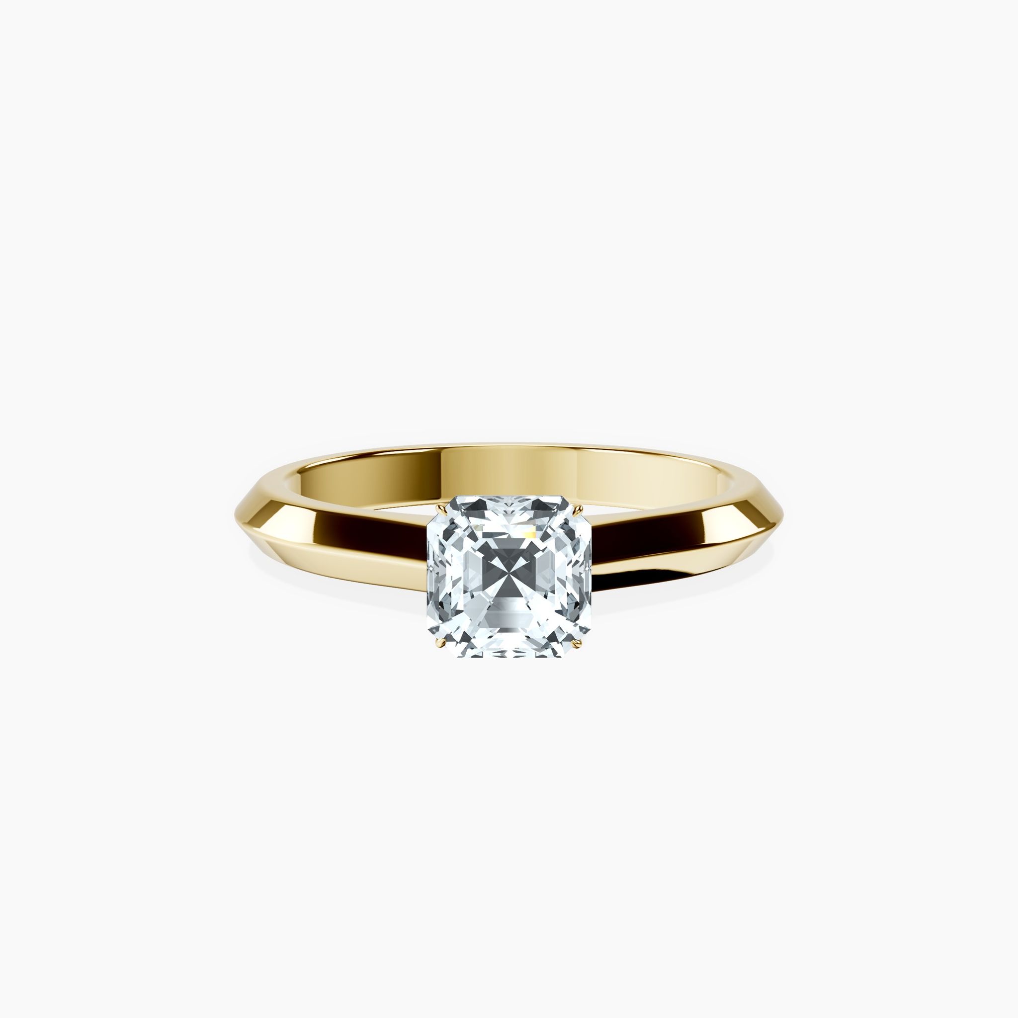 4 Prong Knife Edge Asscher Ring