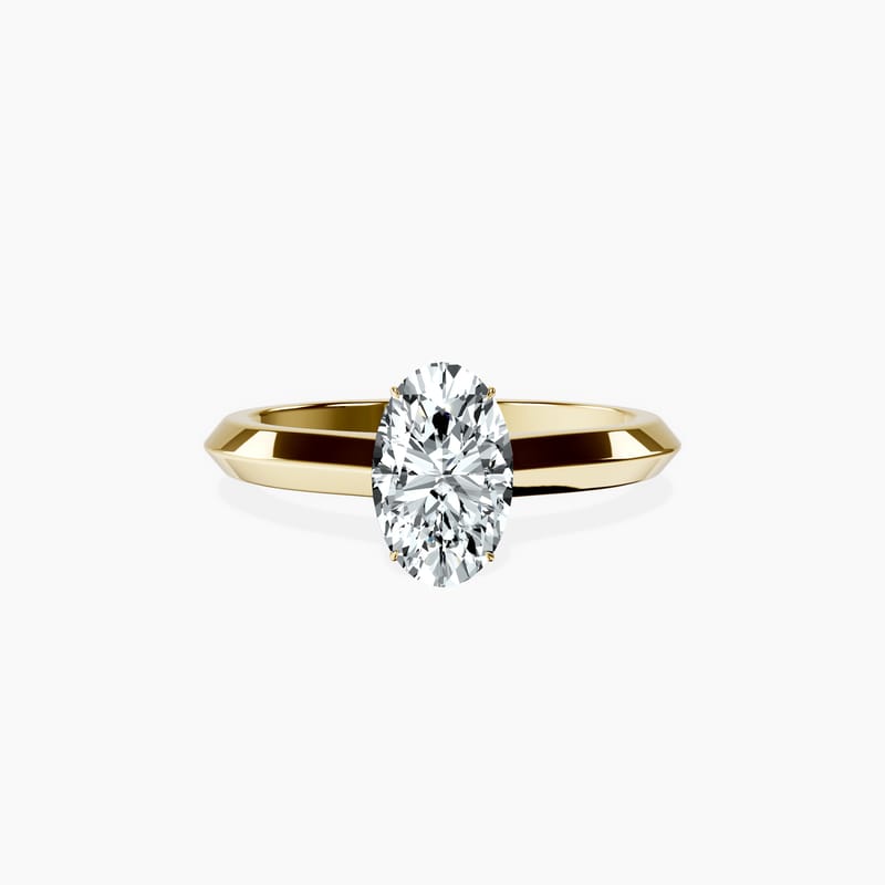 4 Prong Knife Edge Oval Ring