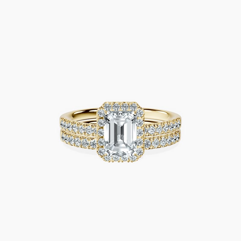Timeless Halo Emerald Ring