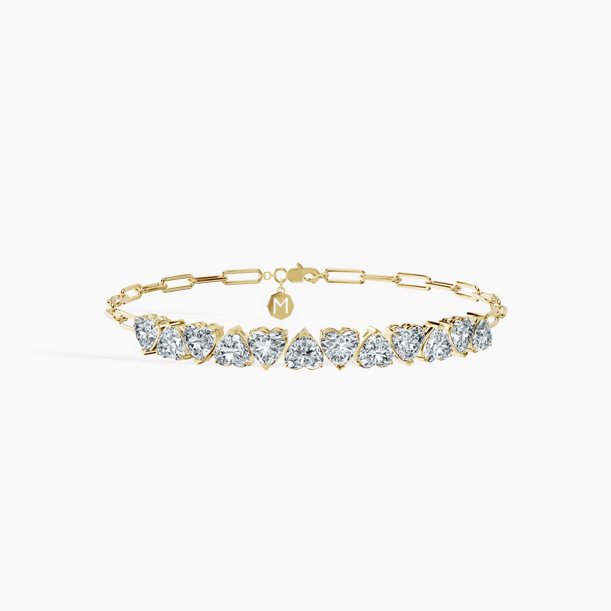 Heart Semi Tennis Bracelet