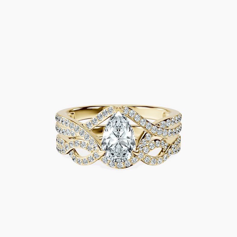 Twisted Pear Ring