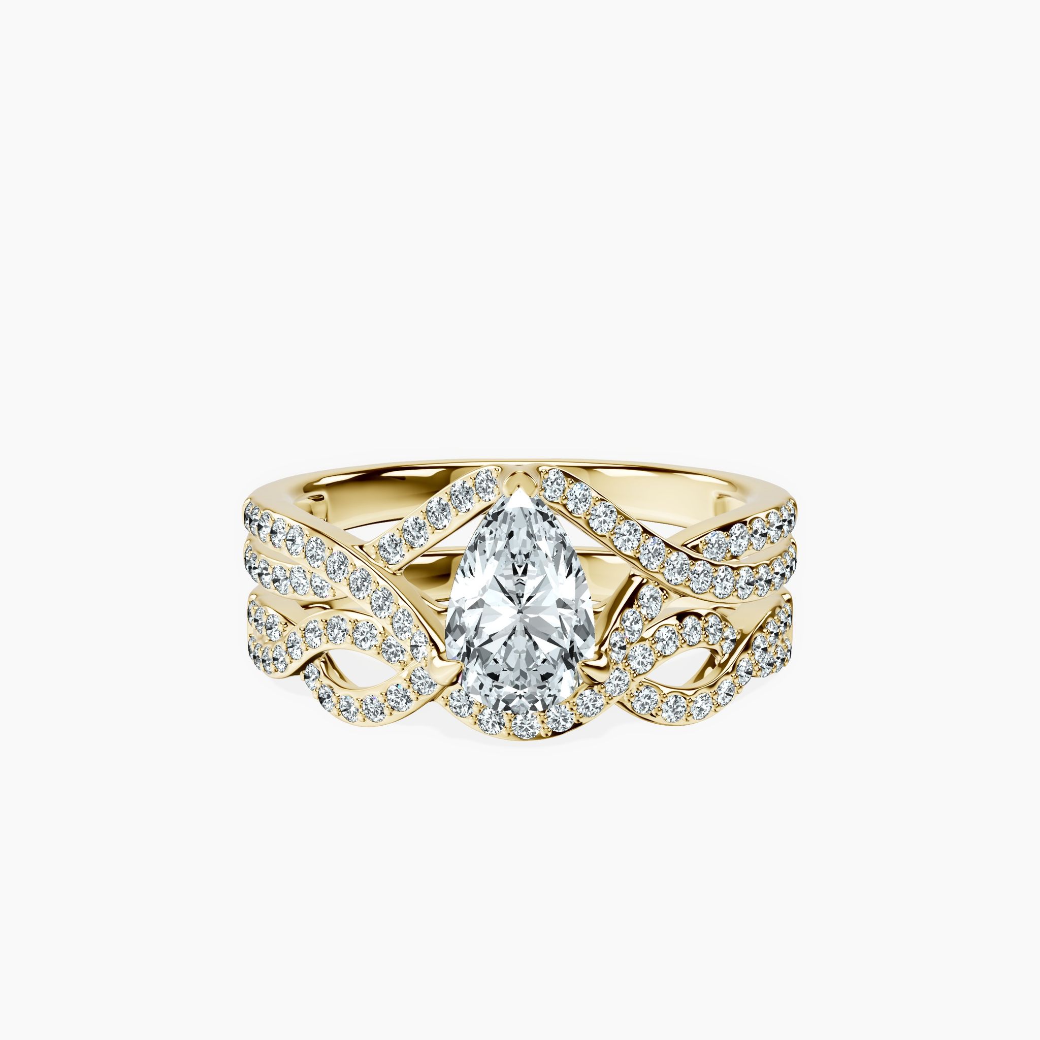 Twisted Pear Ring