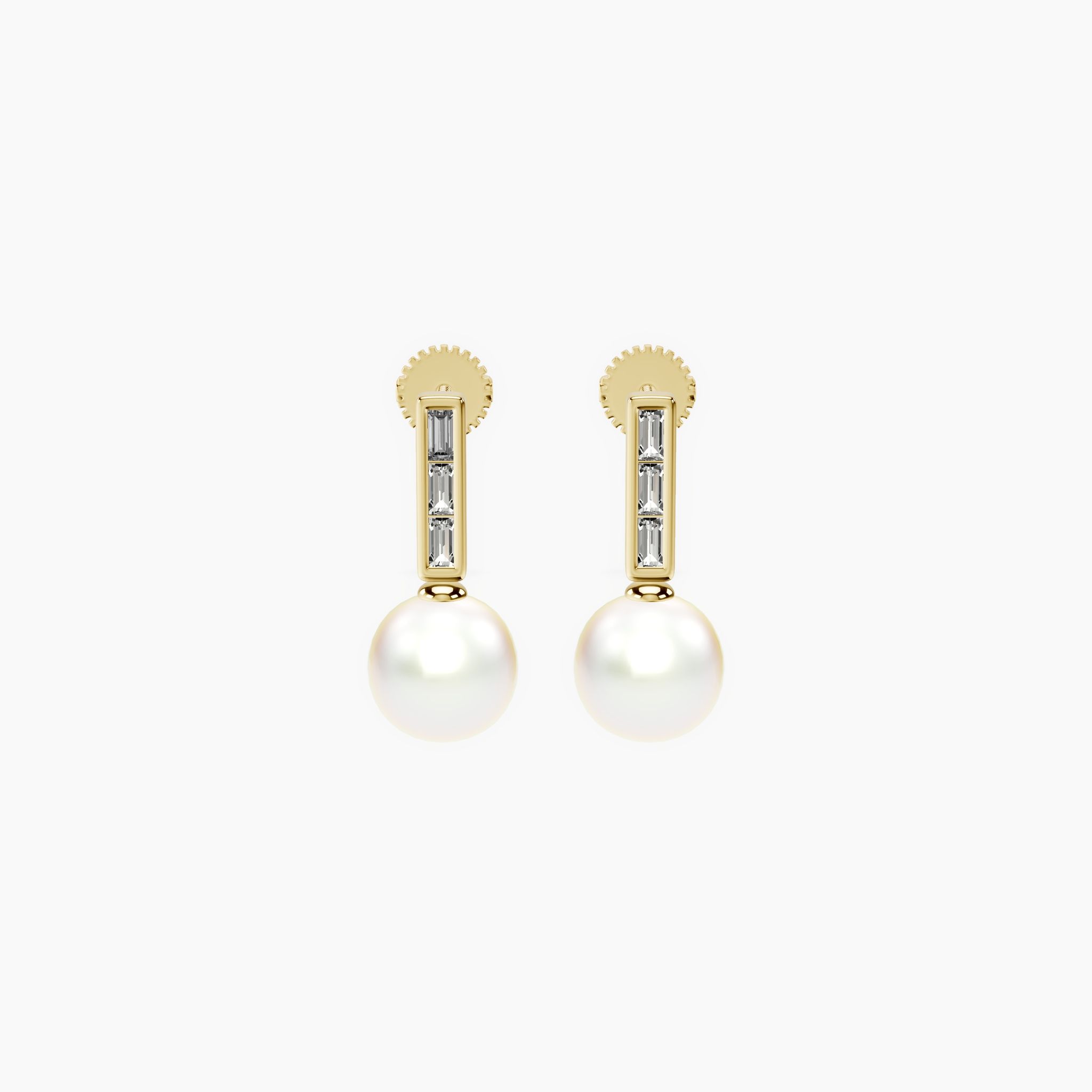 Baguette Dewdrop Studs