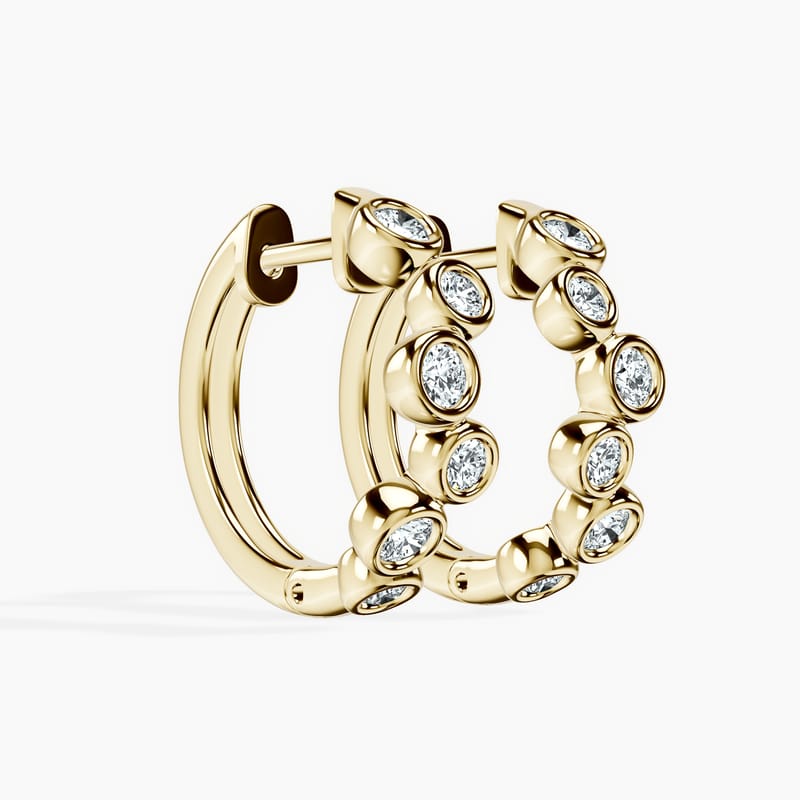 Bezel Bubble Hoops
