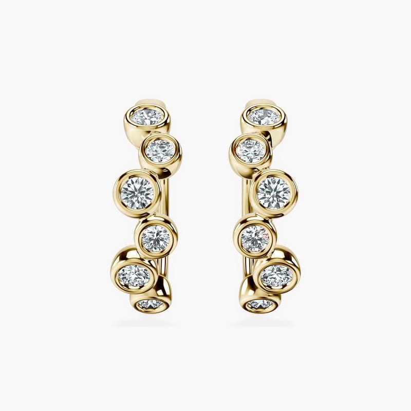 Bezel Bubble Hoops