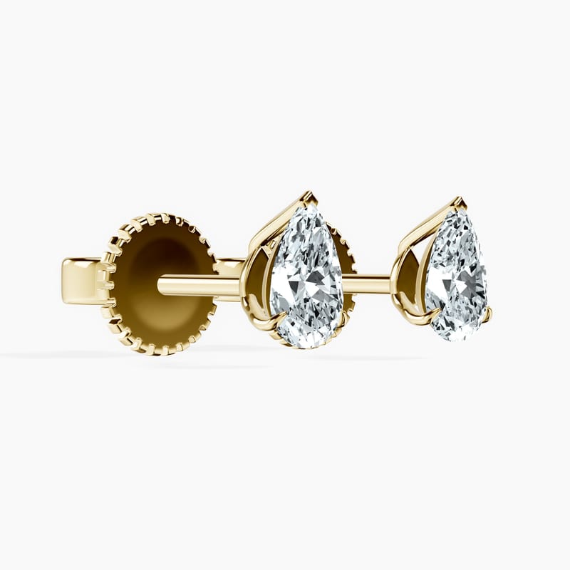 Martini 3 Prong Pear Studs