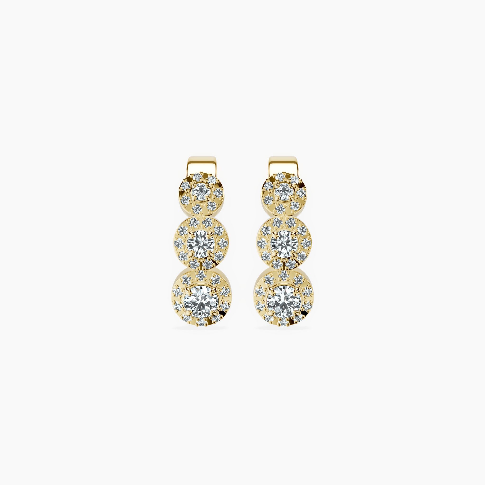 Halo Diamond Hoops