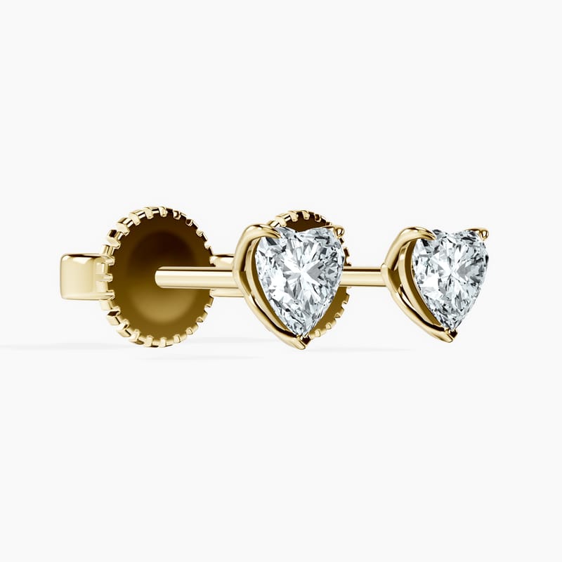 Martini 3 Prong Heart Studs