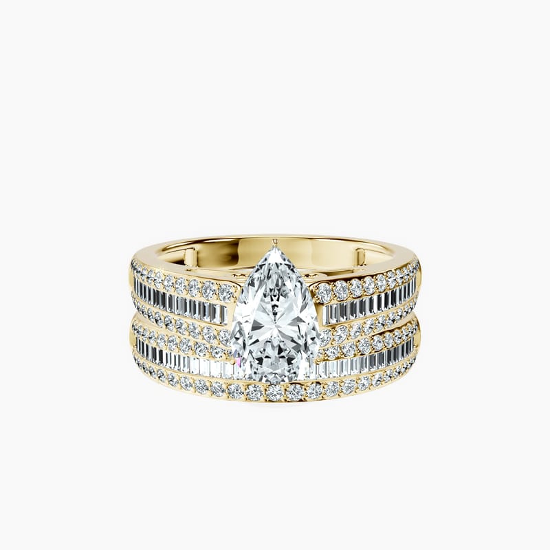 Channel Pear Ring