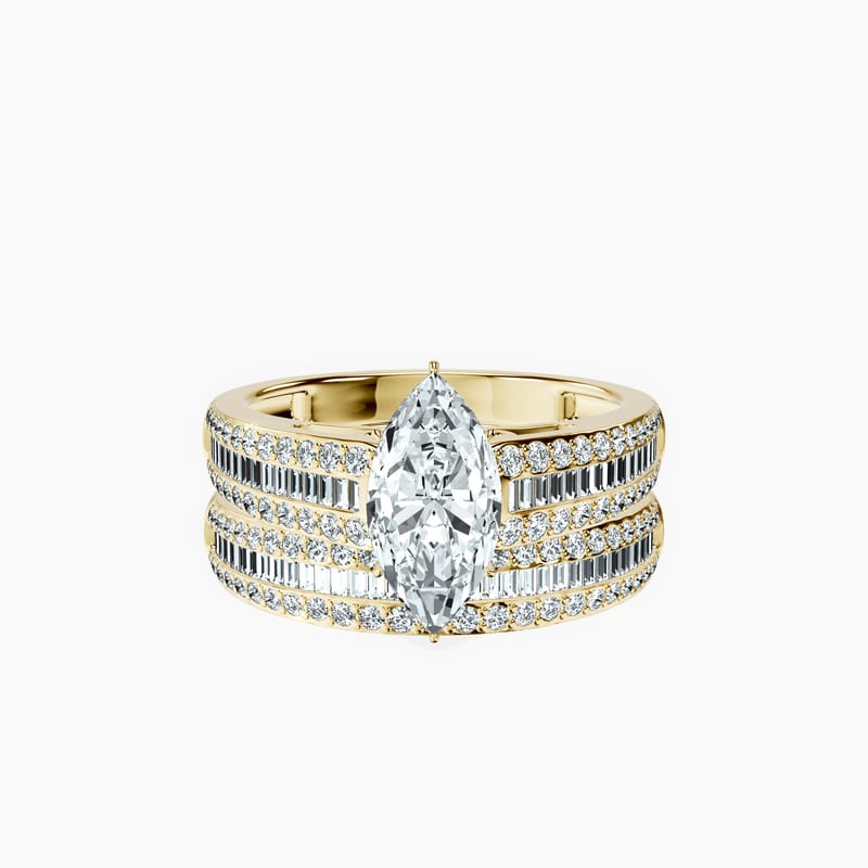 Channel Marquise Ring