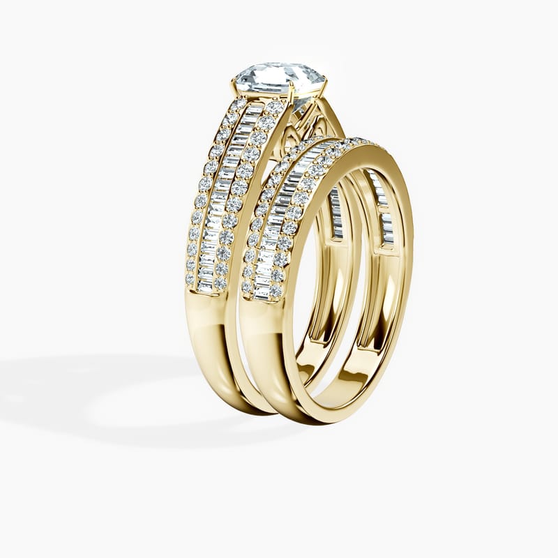 Channel Asscher Ring