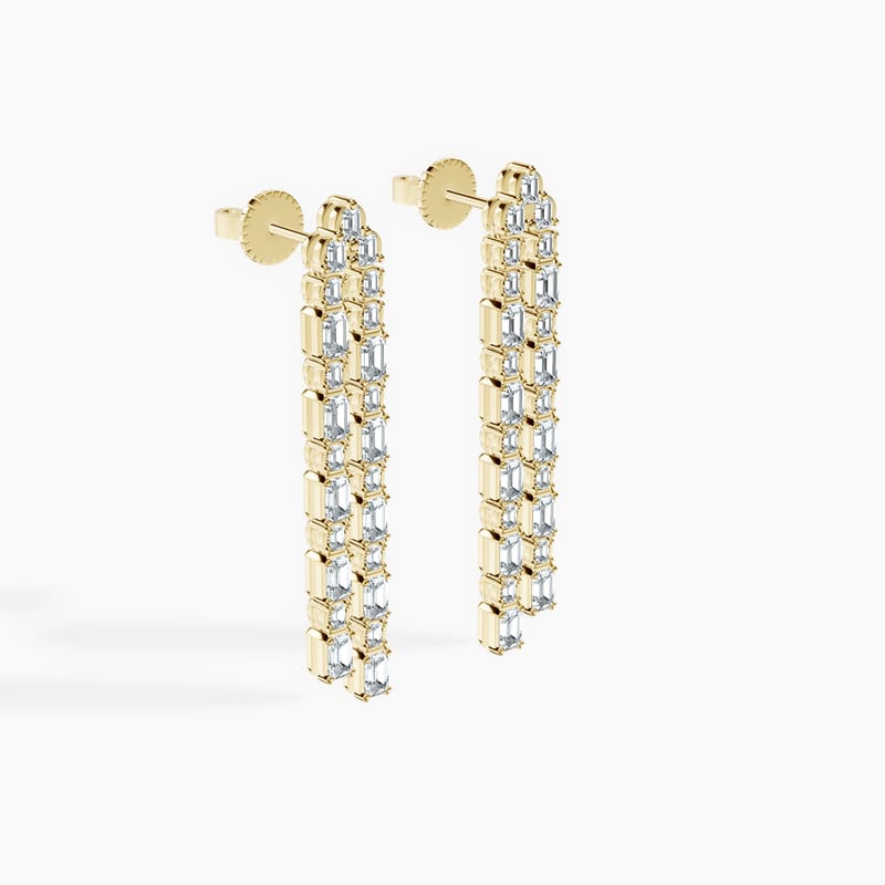 2 Row Waterfall Drop Earrings