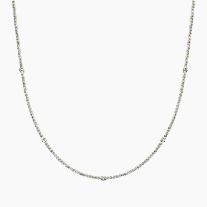 7 Station Oval Tennis Necklace