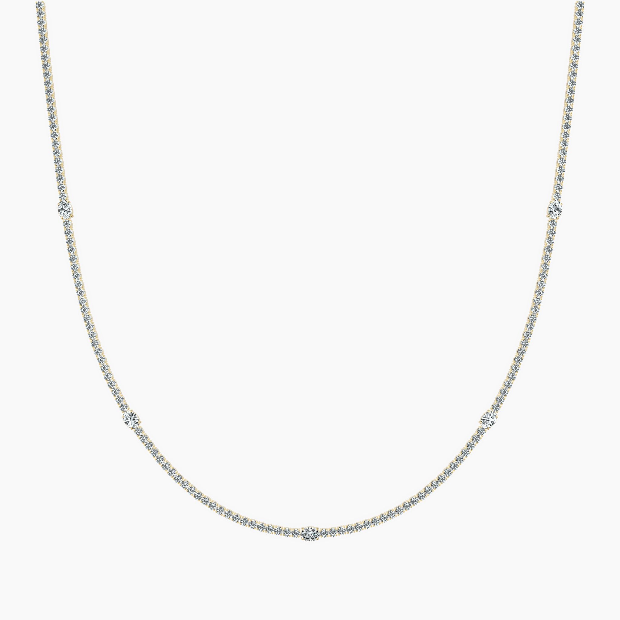 7 Station Oval Tennis Necklace