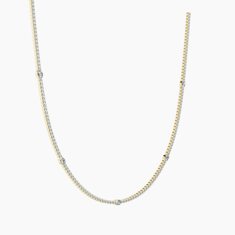 7 Station Oval Tennis Necklace