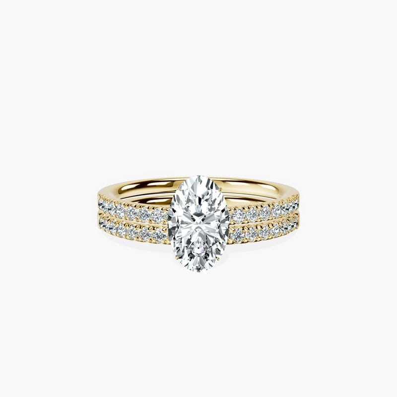 Veiled Halo Oval Ring