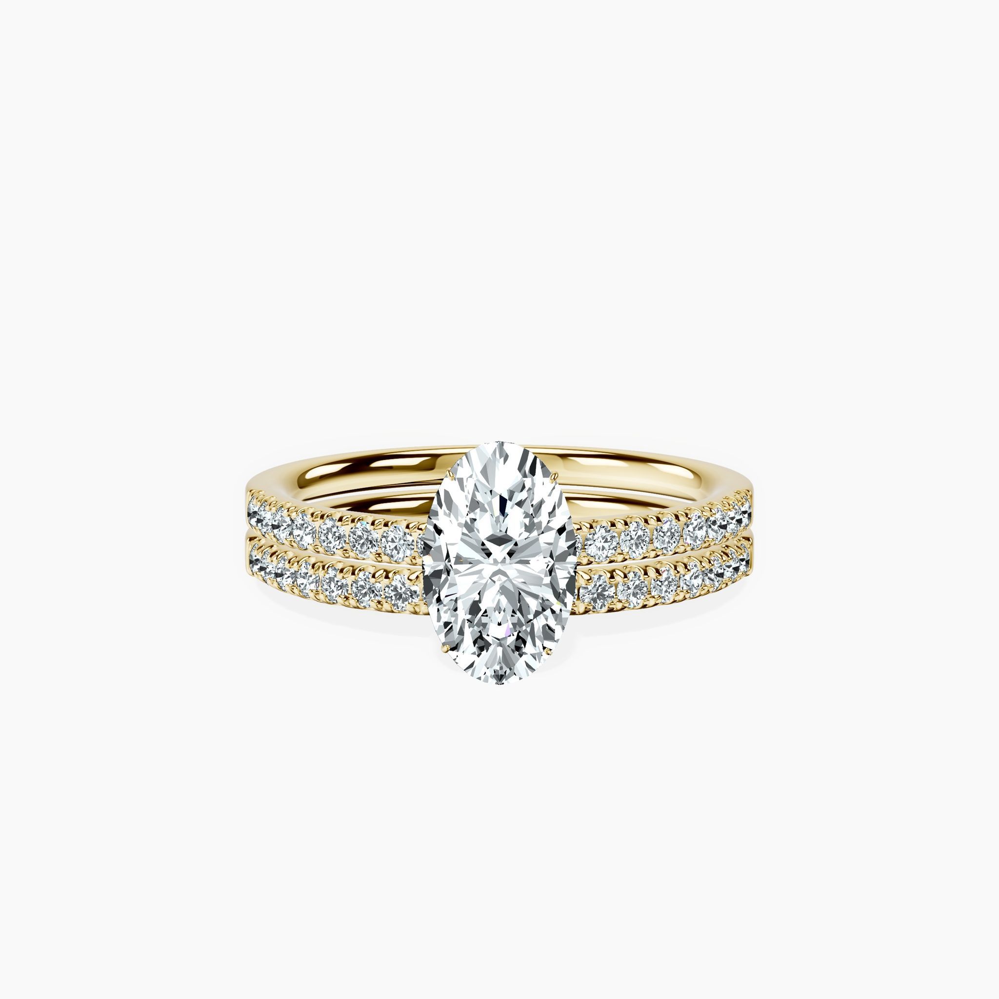 Veiled Halo Oval Ring