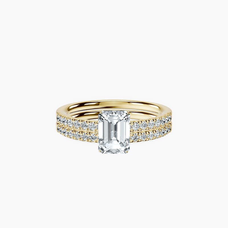 Veiled Halo Emerald Ring