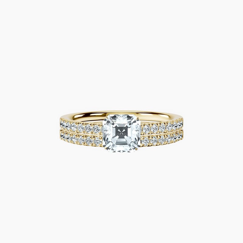 Veiled Halo Asscher Ring