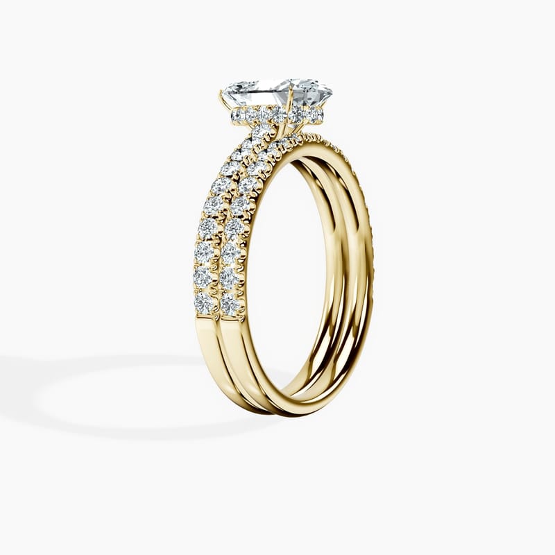 Secret Halo Pear Ring