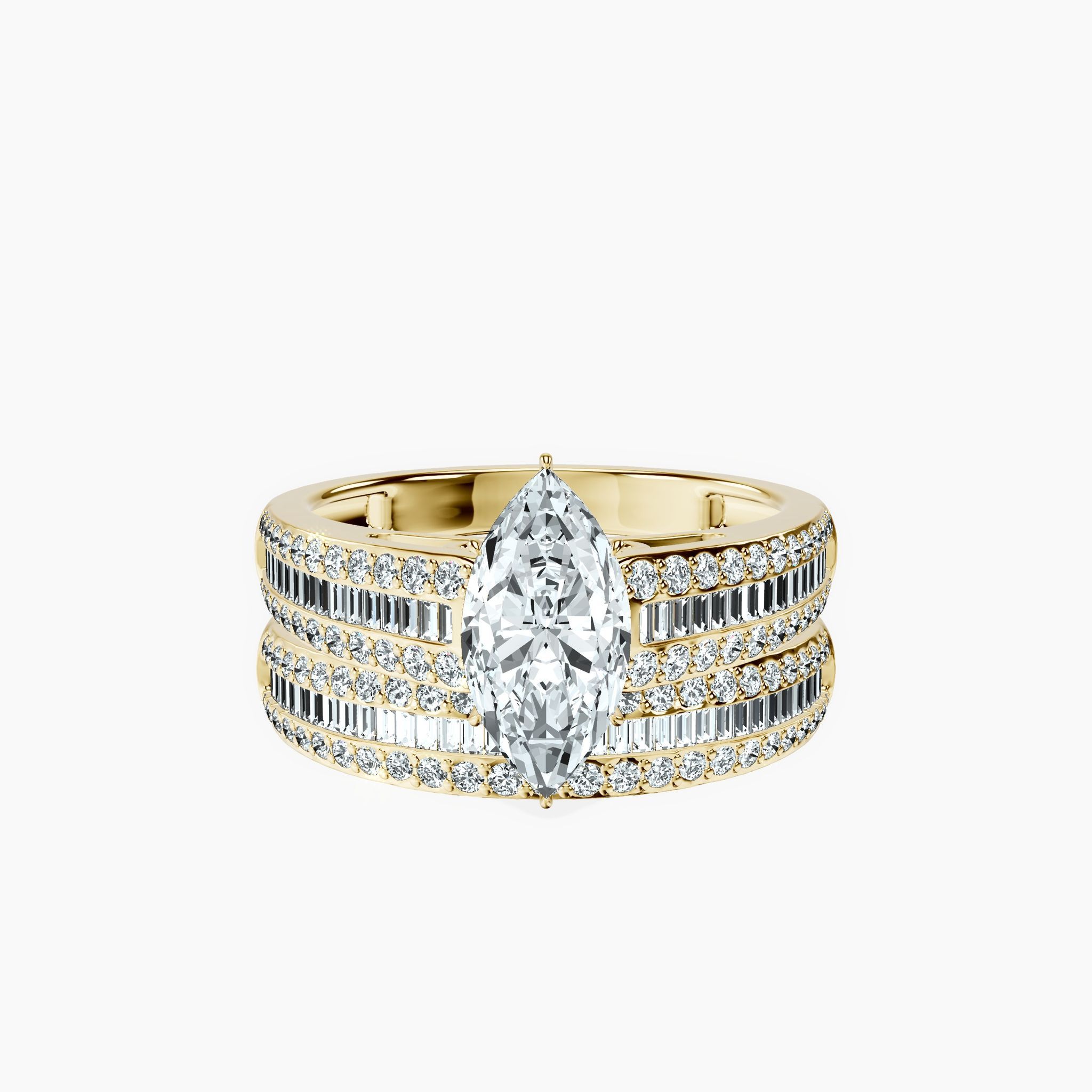 Channel Marquise Ring