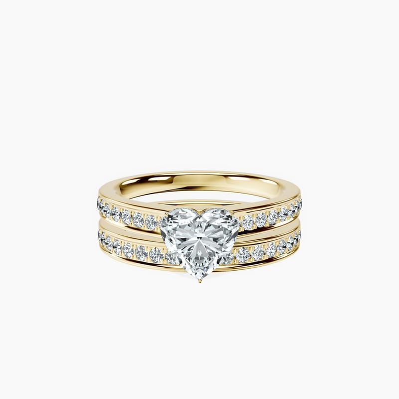 Horizon Pavé Heart Ring