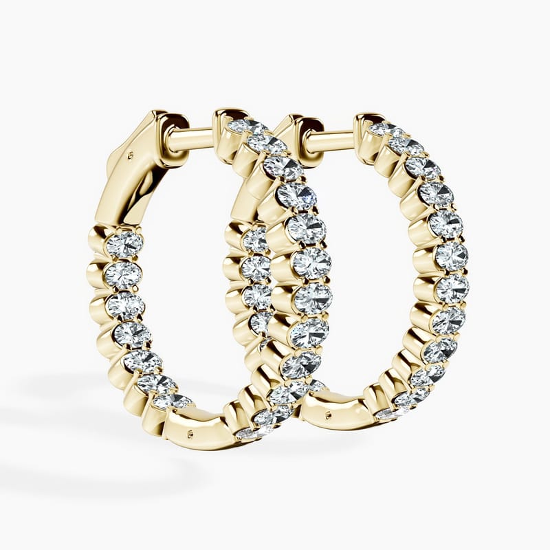 Inside Out Oval Hoops