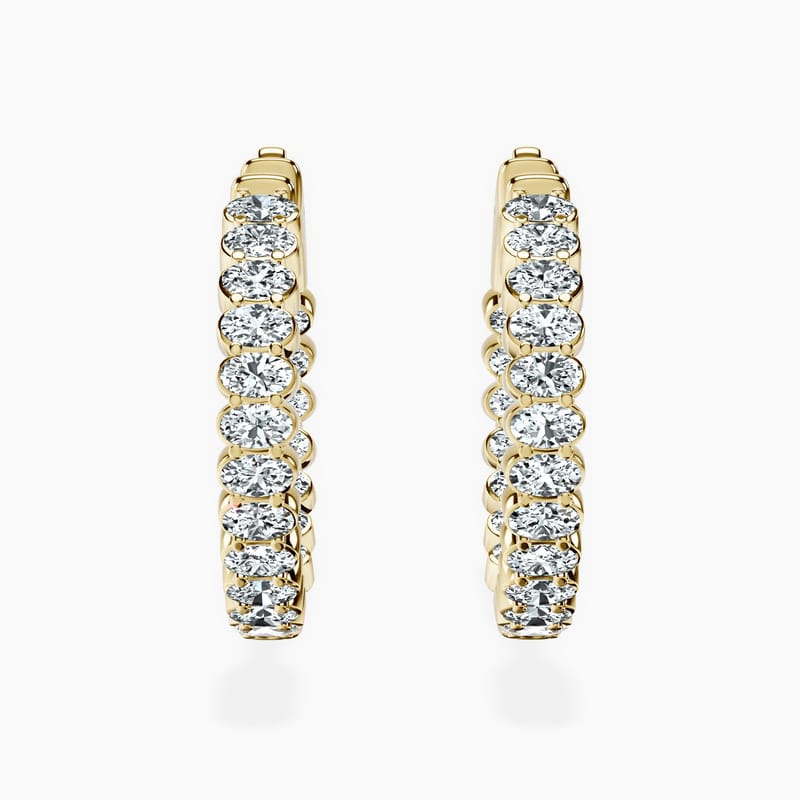 Inside Out Oval Hoops