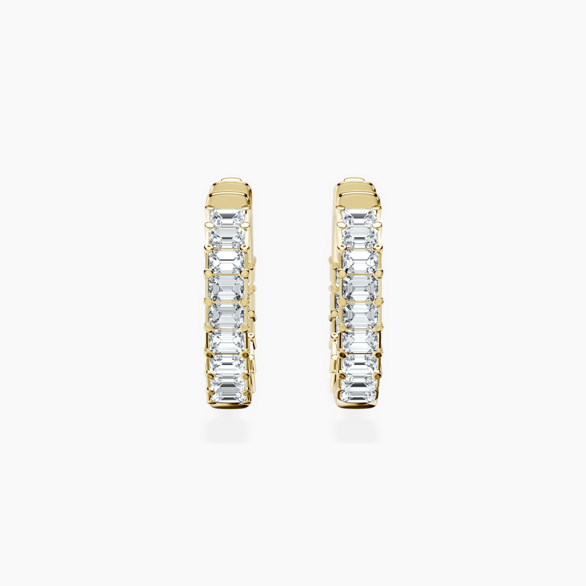 Inside Out Emerald Hoops