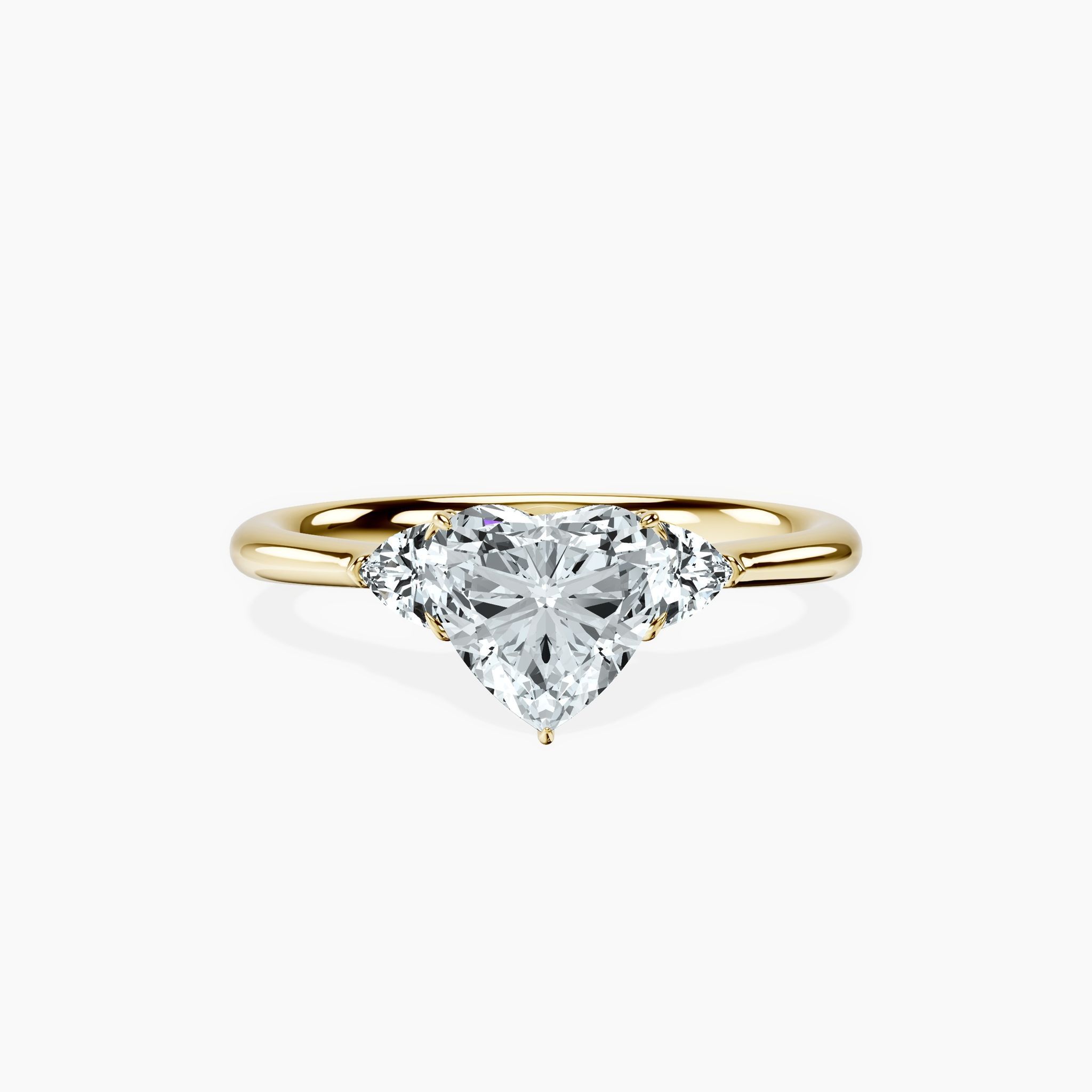 Trillion Trinity Heart Ring