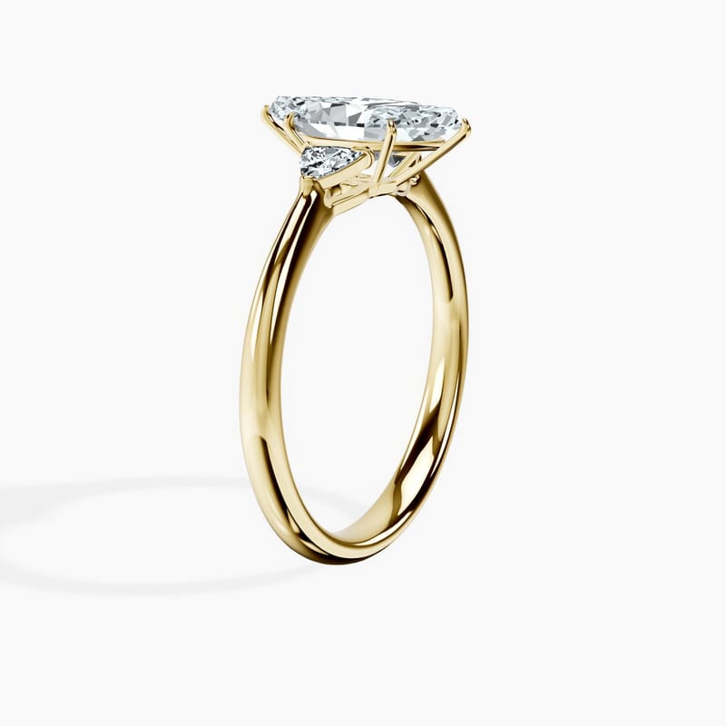 Trillion Trinity Marquise Ring