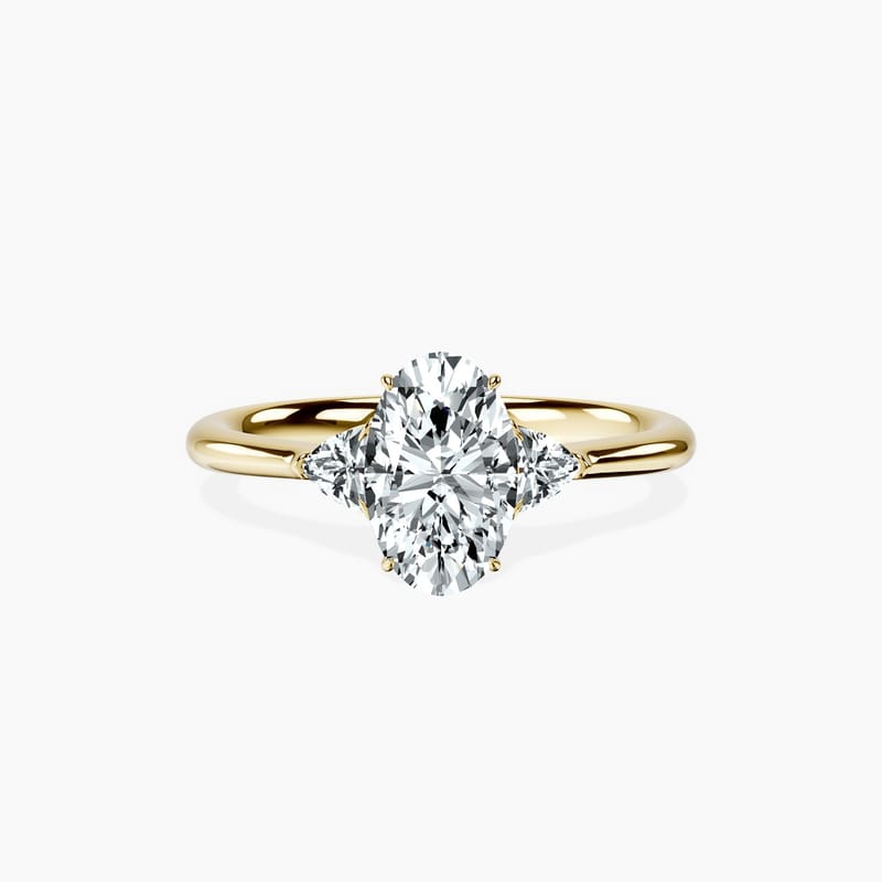 Trillion Trinity Oval Ring